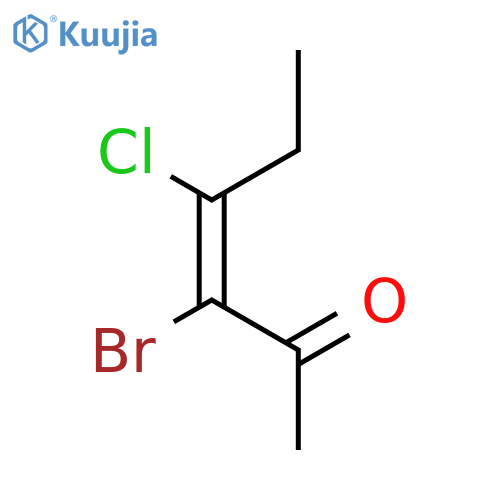 3-Hexen-2-one, 3-bromo-4-chloro-, (3Z)- structure