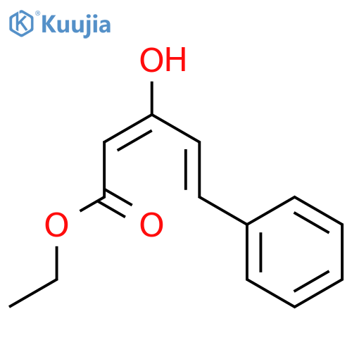 2,4-Pentadienoic acid, 3-hydroxy-5-phenyl-, ethyl ester, (2E,4E)- structure