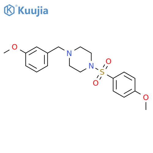 1-(3-methoxybenzyl)-4-[(4-methoxyphenyl)sulfonyl]piperazine structure