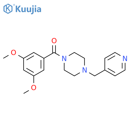 (3,5-dimethoxyphenyl)[4-(pyridin-4-ylmethyl)piperazin-1-yl]methanone structure