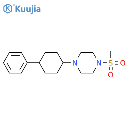 1-(methylsulfonyl)-4-(4-phenylcyclohexyl)piperazine structure