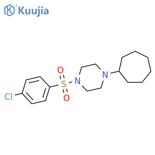 1-[(4-chlorophenyl)sulfonyl]-4-cycloheptylpiperazine structure