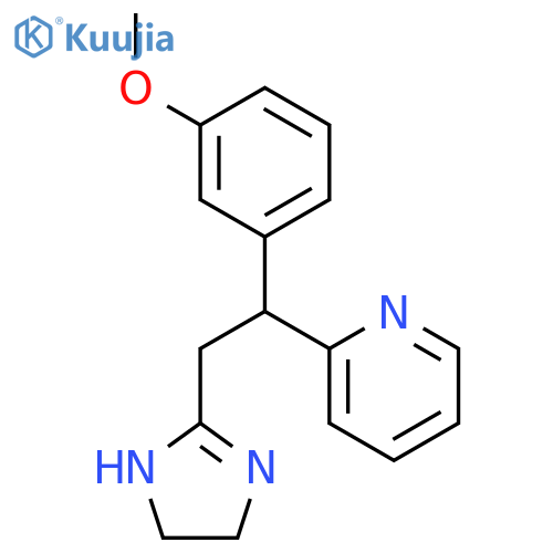 Pyridine, 2-[2-(4,5-dihydro-1H-imidazol-2-yl)-1-(3-methoxyphenyl)ethyl]- structure