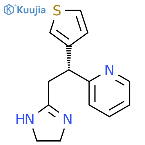 Pyridine, 2-[(1R)-2-(4,5-dihydro-1H-imidazol-2-yl)-1-(3-thienyl)ethyl]- structure