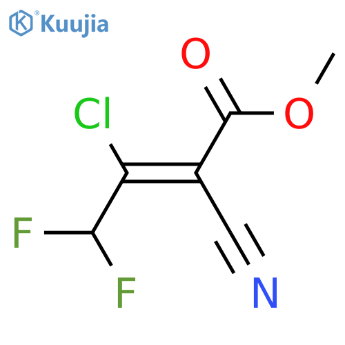 Methyl 3-chloro-2-cyano-4,4-difluorobut-2-enoate structure