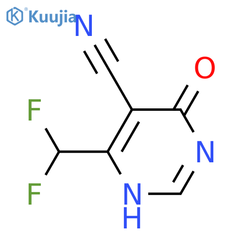 5-Cyano-6-difluoromethyl-4-hydroxypyrimidine structure