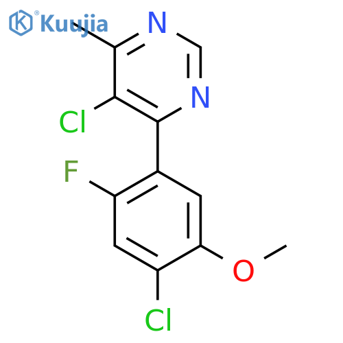 5-Chloro-4-(4-chloro-2-fluoro-5-methoxyphenyl)-6-methylpyrimidine structure