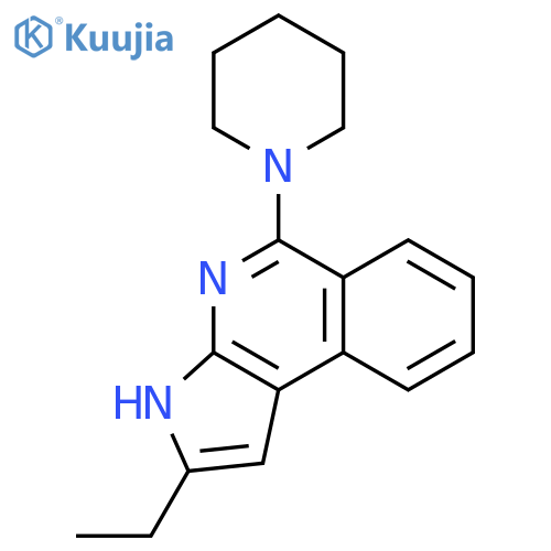 3H-Pyrrolo[2,3-c]isoquinoline, 2-ethyl-5-(1-piperidinyl)- structure