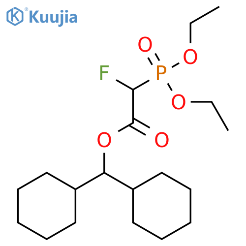 Acetic acid, (diethoxyphosphinyl)fluoro-, dicyclohexylmethyl ester structure