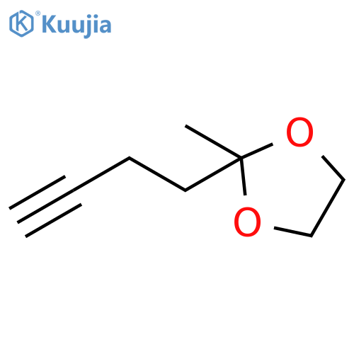 2-(3-butyn-1-yl)-2-methyl-1,3-dioxolane structure
