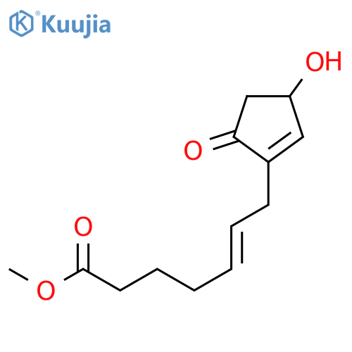 (R,Z)-Methyl 7-(3-hydroxy-5-oxocyclopent-1-en-1-yl)hept-5-enoate structure