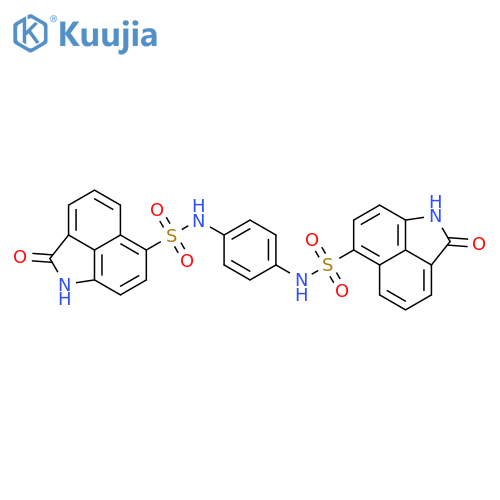 3-oxo-N-(4-{3-oxo-2-azatricyclo6.3.1.0^{4,12}dodeca-1(11),4,6,8(12),9-pentaene-9-sulfonamido}phenyl)-2-azatricyclo6.3.1.0^{4,12}dodeca-1(12),4,6,8,10-pentaene-9-sulfonamide structure