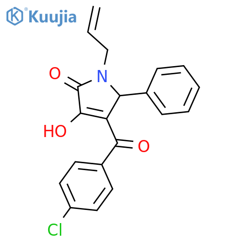 1-Allyl-4-(4-chloro-benzoyl)-3-hydroxy-5-phenyl-1,5-dihydro-pyrrol-2-one structure