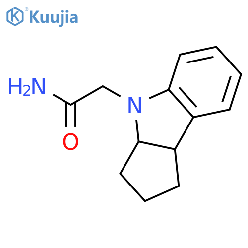 Cyclopent[b]indole-4(1H)-acetamide, 2,3,3a,8b-tetrahydro- structure