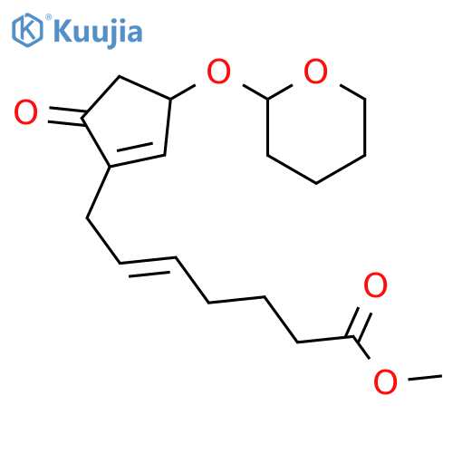 Methyl 7-(5-oxo-3-((tetrahydro-2H-pyran-2-yl)oxy)cyclopent-1-en-1-yl)hept-5-enoate structure