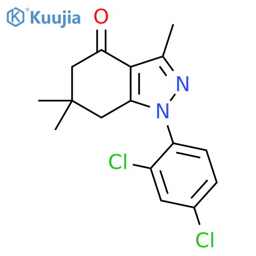 1-(2,4-DICHLOROPHENYL)-3,6,6-TRIMETHYL-1,5,6,7-TETRAHYDRO-4H-INDAZOL-4-ONE structure