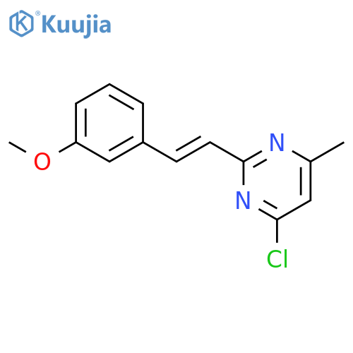 Pyrimidine, 4-chloro-2-[(1E)-2-(3-methoxyphenyl)ethenyl]-6-methyl- structure