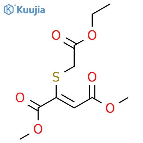 2-Butenedioic acid, 2-[(2-ethoxy-2-oxoethyl)thio]-, dimethyl ester structure