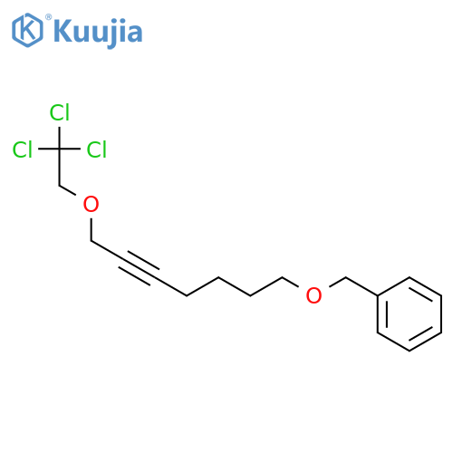 Benzene, [[[7-(2,2,2-trichloroethoxy)-5-heptynyl]oxy]methyl]- structure