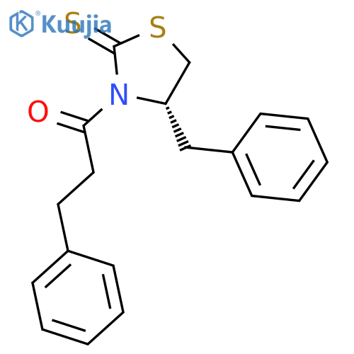 2-Thiazolidinethione, 3-(1-oxo-3-phenylpropyl)-4-(phenylmethyl)-, (4S)- structure