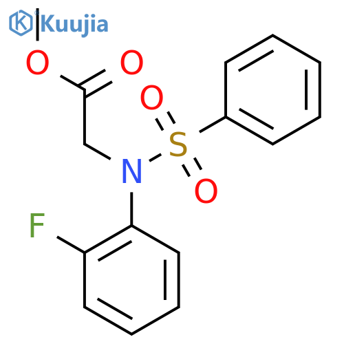 Methyl N-(2-fluorophenyl)-N-(phenylsulfonyl)glycinate structure