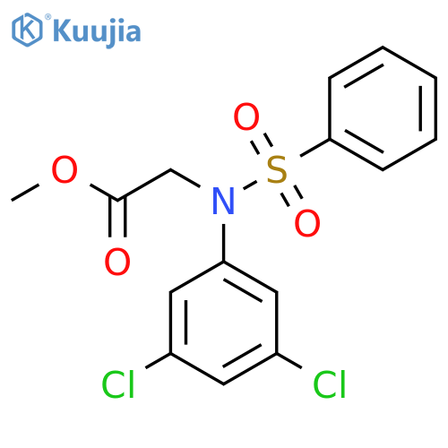 Methyl N-(3,5-dichlorophenyl)-N-(phenylsulfonyl)glycinate structure