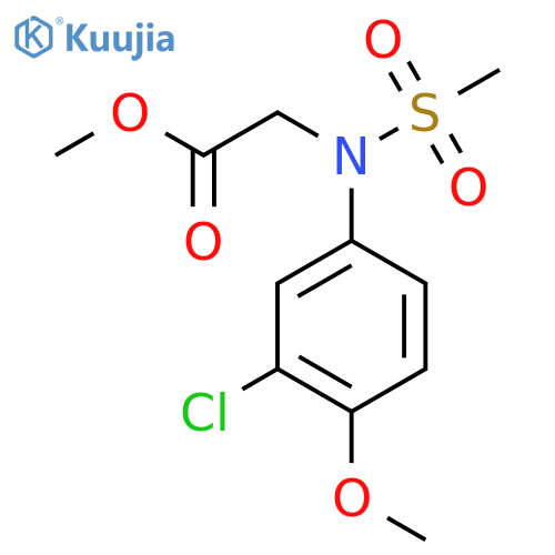 Methyl N-(3-chloro-4-methoxyphenyl)-N-(methylsulfonyl)glycinate structure