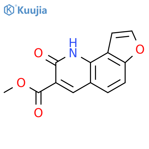 Furo[2,3-h]quinoline-3-carboxylic acid, 1,2-dihydro-2-oxo-, methyl ester structure