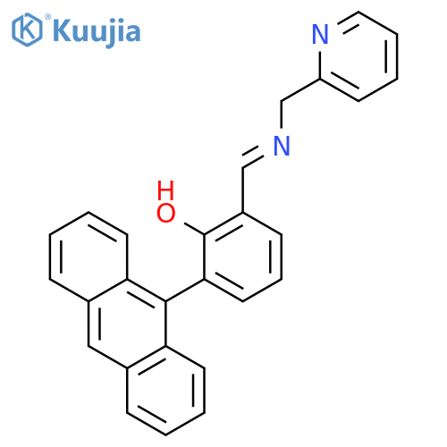 Phenol, 2-(9-anthracenyl)-6-[[(2-pyridinylmethyl)imino]methyl]- structure