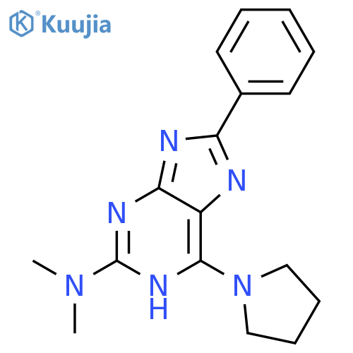 1H-Purin-2-amine, N,N-dimethyl-8-phenyl-6-(1-pyrrolidinyl)- structure