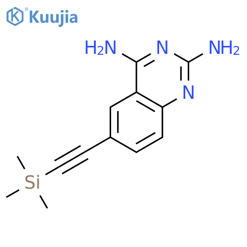2,4-Quinazolinediamine, 6-[(trimethylsilyl)ethynyl]- structure