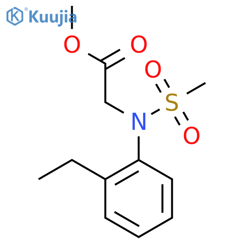 Methyl N-(2-ethylphenyl)-N-(methylsulfonyl)glycinate structure