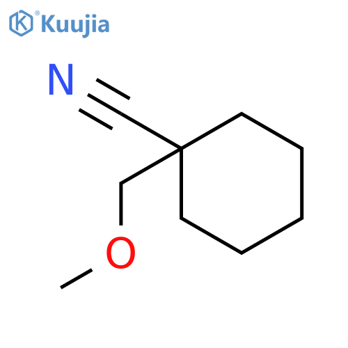 1-(methoxymethyl)cyclohexane-1-carbonitrile structure