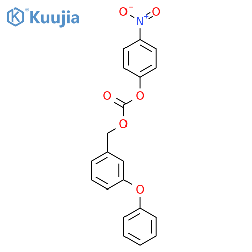 Carbonic acid, 4-nitrophenyl (3-phenoxyphenyl)methyl ester structure