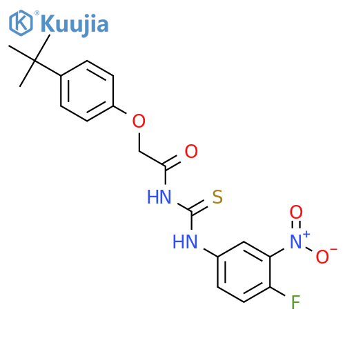 2-(4-TERT-BUTYLPHENOXY)-N-[(4-FLUORO-3-NITROPHENYL)CARBAMOTHIOYL]ACETAMIDE structure