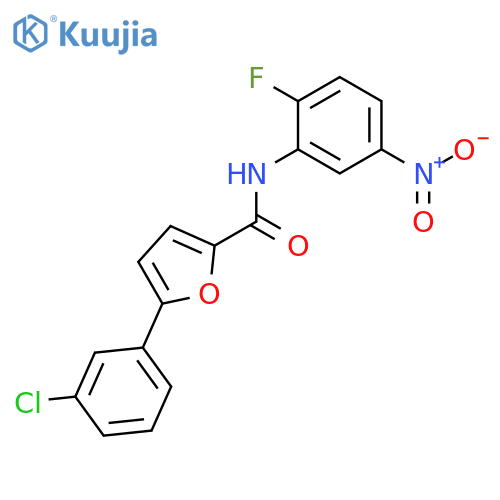 5-(3-CHLOROPHENYL)-N-(2-FLUORO-5-NITROPHENYL)FURAN-2-CARBOXAMIDE structure