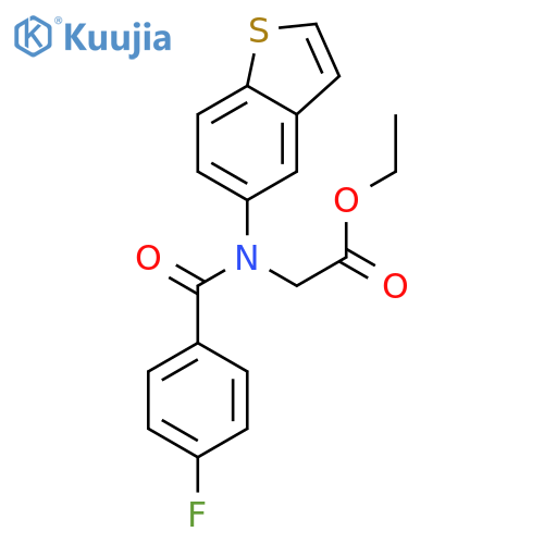 Glycine, N-benzo[b]thien-5-yl-N-(4-fluorobenzoyl)-, ethyl ester structure