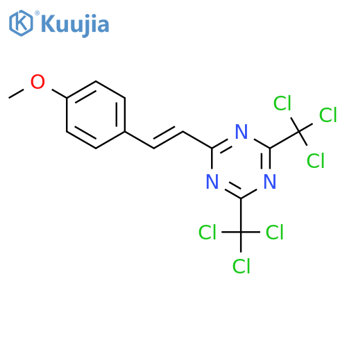 2-(4-Methoxystyryl)-4,6-bis(trichloromethyl)-1,3,5-triazine structure