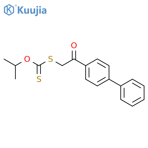 O-propan-2-yl [2-oxo-2-(4-phenylphenyl)ethyl]sulfanylmethanethioate structure
