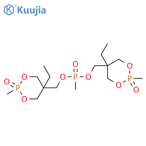 Bis(5-ethyl-2-methyl-1,3,2-dioxaphosphorinan-5-yl)methyl methyl phosphonate P,P'-dioxide structure