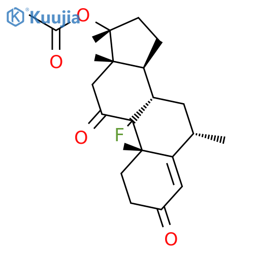 (6alpha,9xi,17alpha)-9-fluoro-6,17-dimethyl-3,11-dioxoandrost-4-en-17-yl acetate structure