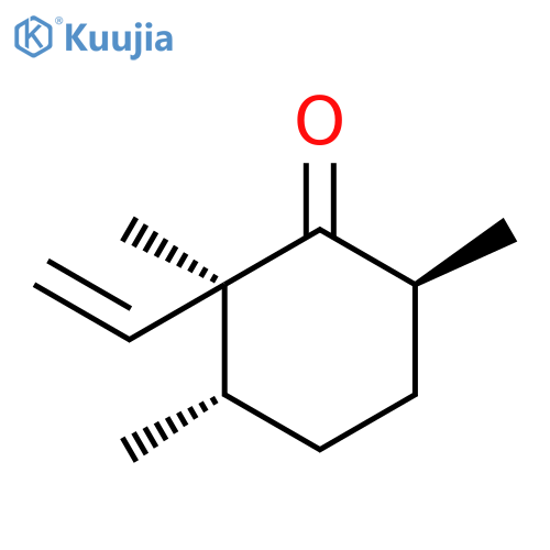 Cyclohexanone, 2-ethenyl-2,3,6-trimethyl-, (2R,3S,6S)-rel- structure