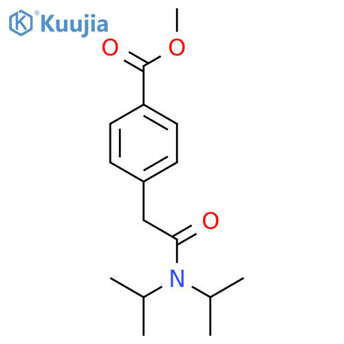 Benzoic acid, 4-[2-[bis(1-methylethyl)amino]-2-oxoethyl]-, methyl ester structure