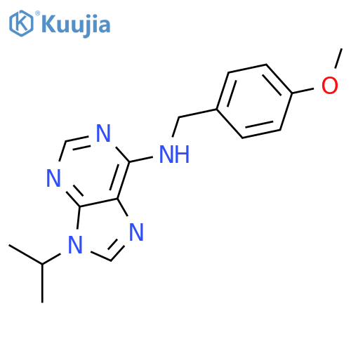 9H-Purin-6-amine, N-[(4-methoxyphenyl)methyl]-9-(1-methylethyl)- structure