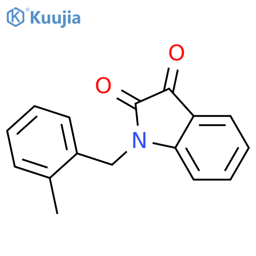 1-[(2-methylphenyl)methyl]-2,3-dihydro-1H-indole-2,3-dione structure