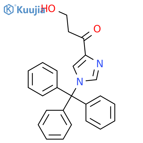 3-Hydroxy-1-(1-trityl-1H-imidazol-4-yl)propan-1-one structure
