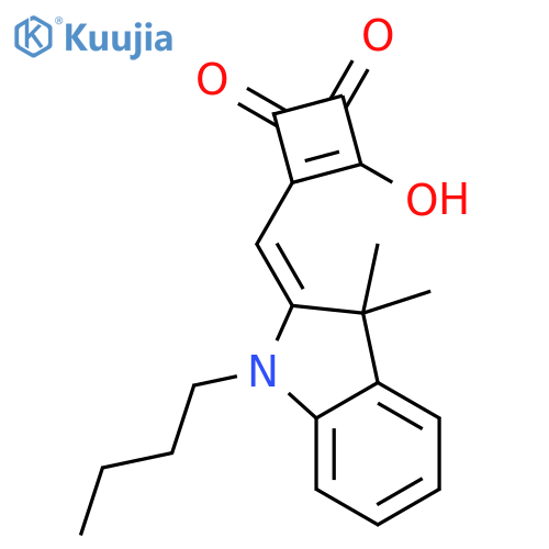 3-Cyclobutene-1,2-dione, 3-[(1-butyl-1,3-dihydro-3,3-dimethyl-2H-indol-2-ylidene)methyl]-4-hydroxy- structure