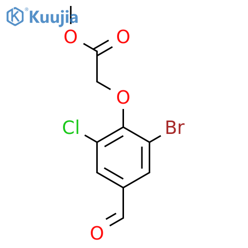 methyl (2-bromo-6-chloro-4-formylphenoxy)acetate structure