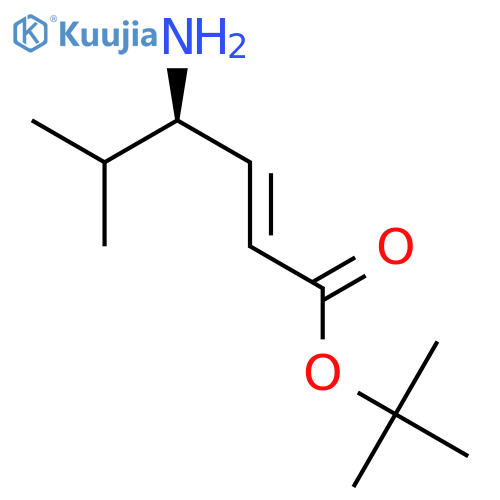 2-Hexenoic acid, 4-amino-5-methyl-, 1,1-dimethylethyl ester, (2E,4R)- structure