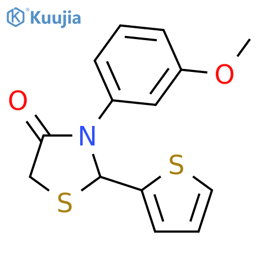 4-Thiazolidinone, 3-(3-methoxyphenyl)-2-(2-thienyl)- structure